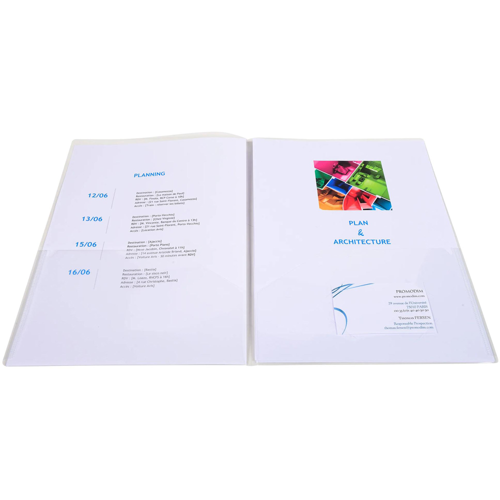 Exacompta Crystal Double Pocket Presentation File 2 x 10 Pack Image 2