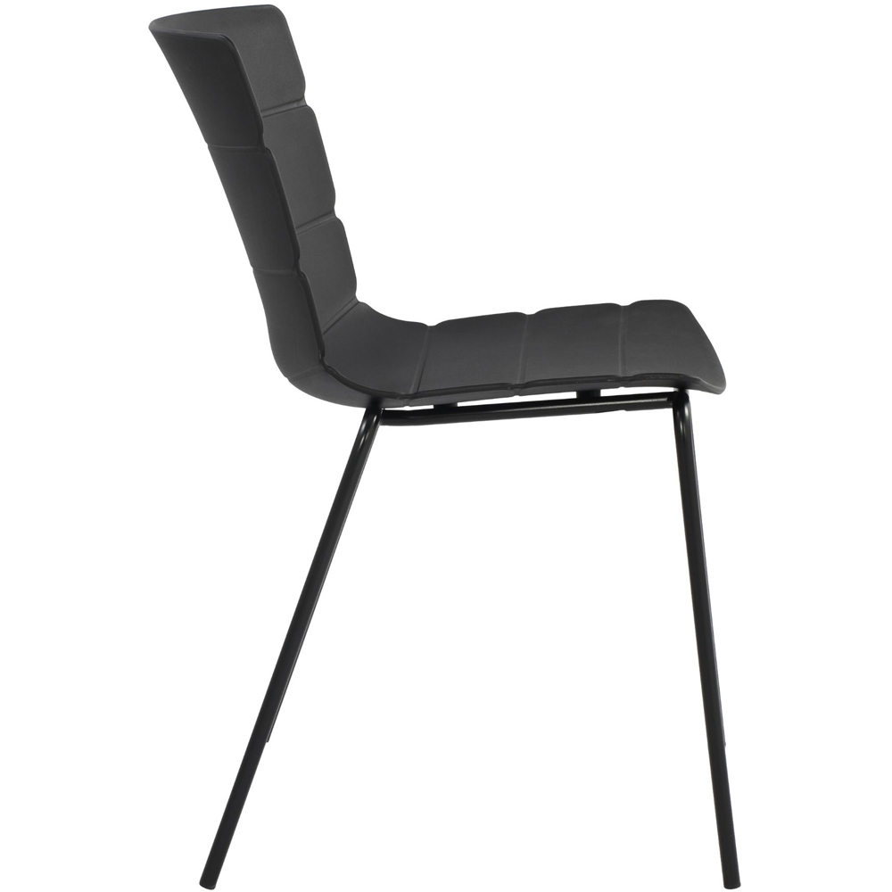Core Products Bali Set of 2 Black Plastic Kitchen Chair Image 7