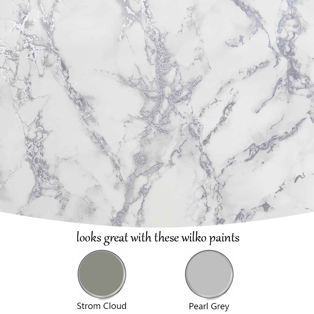 Arthouse Carrara Marble Silver Wallpaper Image 6