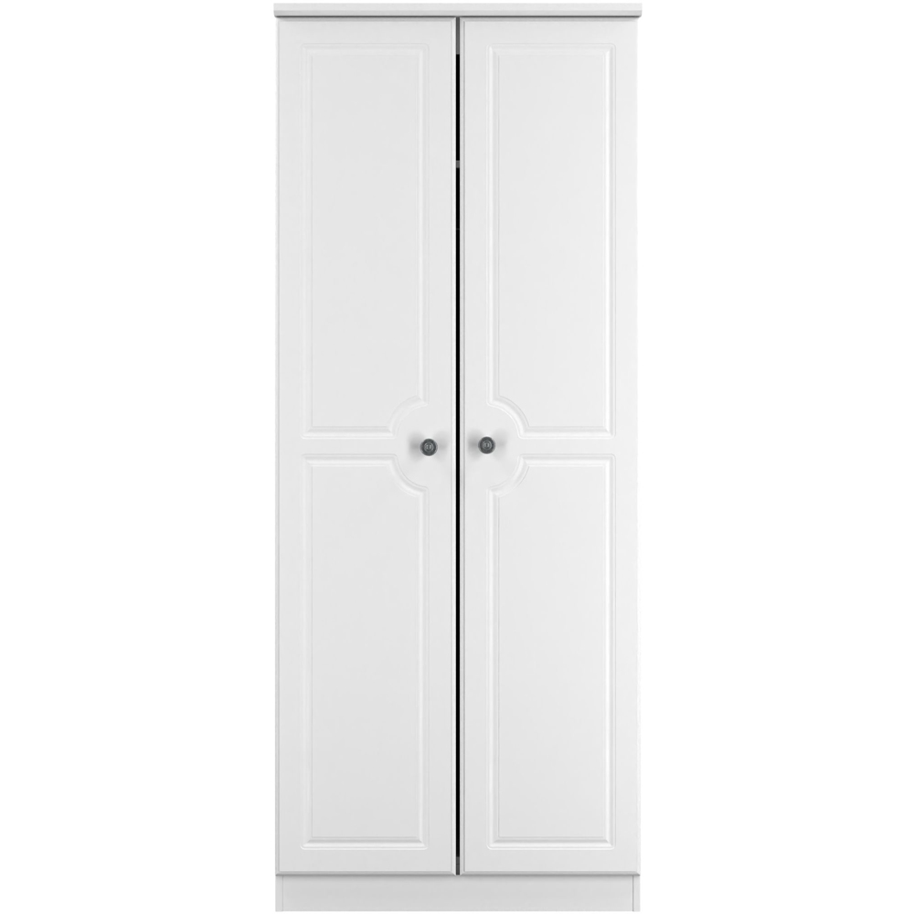 Crowndale Pembroke 2 Door Matt White Wardrobe Ready Assembled Image 2