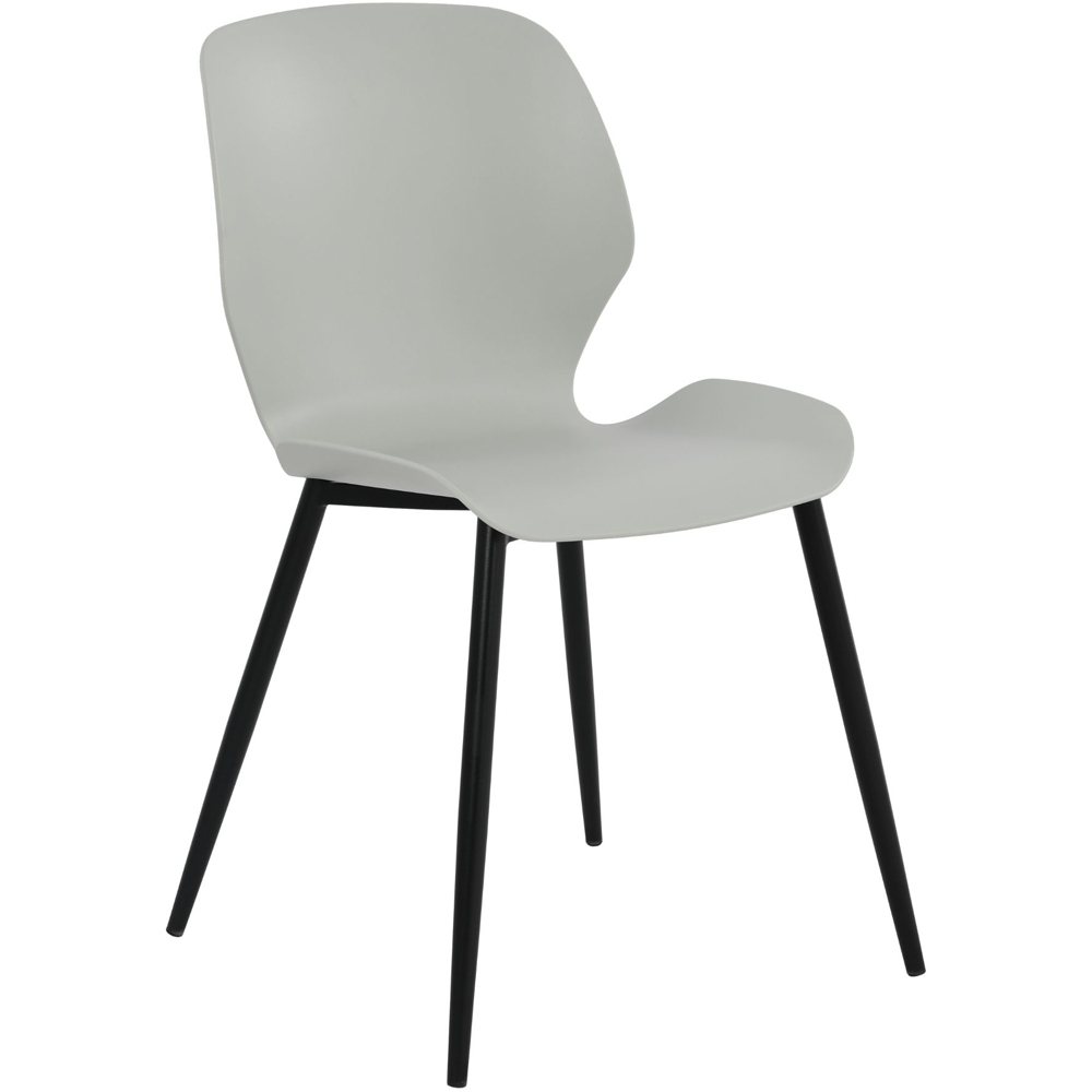 Core Products Carnaby Set of 2 Light Grey Plastic Kitchen Chair Image 3