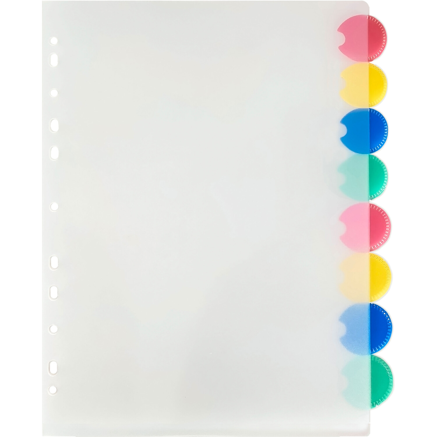 Pack of Eight Plastic Tab Dividers Image 1