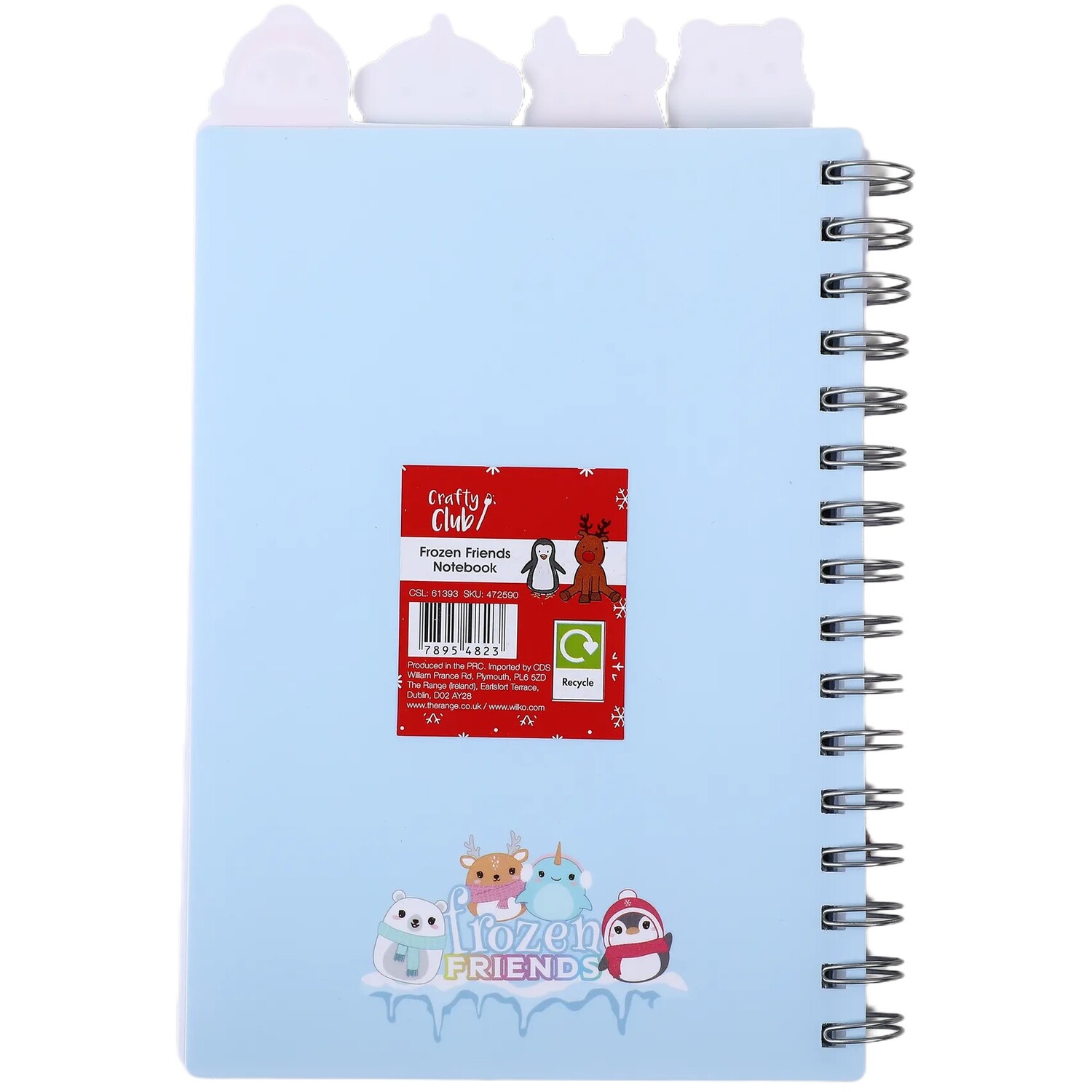 Frosted Friends Spiral Notebook A5 Blue Image 4