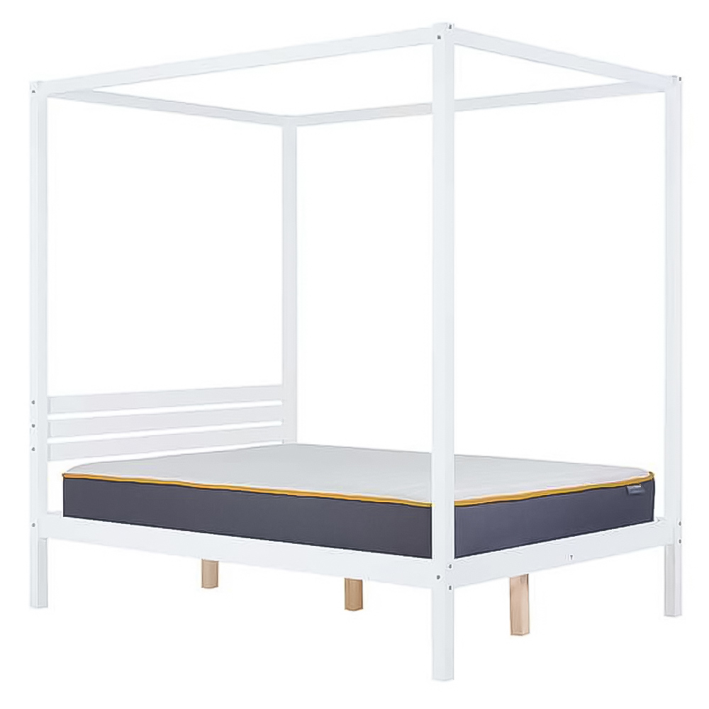 Mercia King Size White Solid Pine 4 Poster Bed Frame Image 5