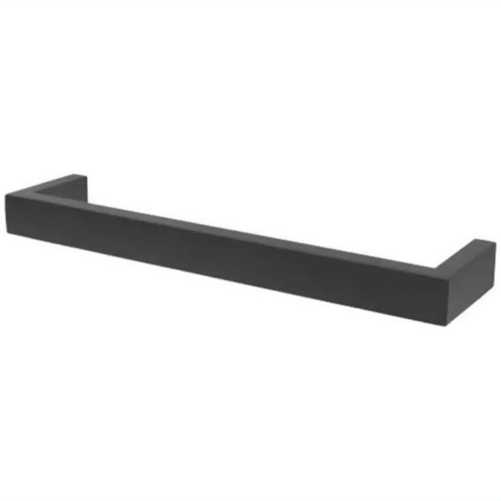Towelrads Elcot Close Ended Square Matt Black Towel Radiator 630 x 40mm 23W Image 1