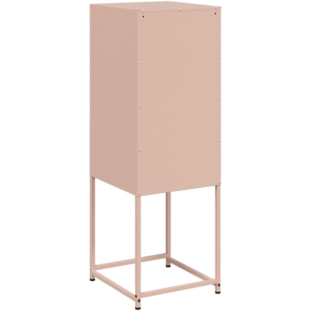 vidaXL Single Door Pink Steel Highboard Image 8