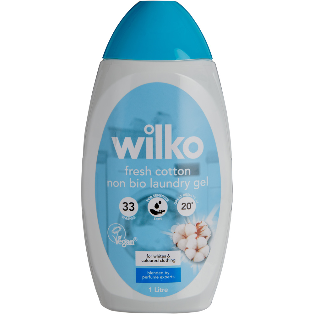 Wilko Non Bio Fresh Cotton Laundry Gel 33 Washes 1L Image 1