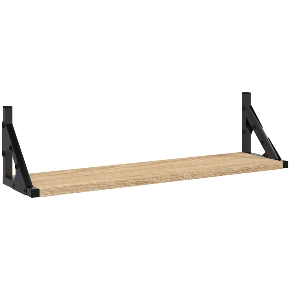 vidaXL 60 x 15 x 15.5cm Set of 2 Sonoma Oak Wall Shelf Image 1