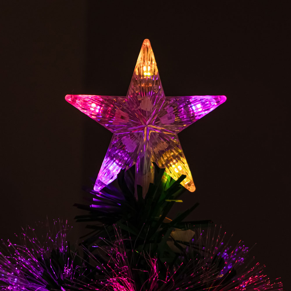 The Christmas Centre 230 Multicolour LED Green Fibre Optic Artificial Xmas Tree with Remote 6ft Image 4