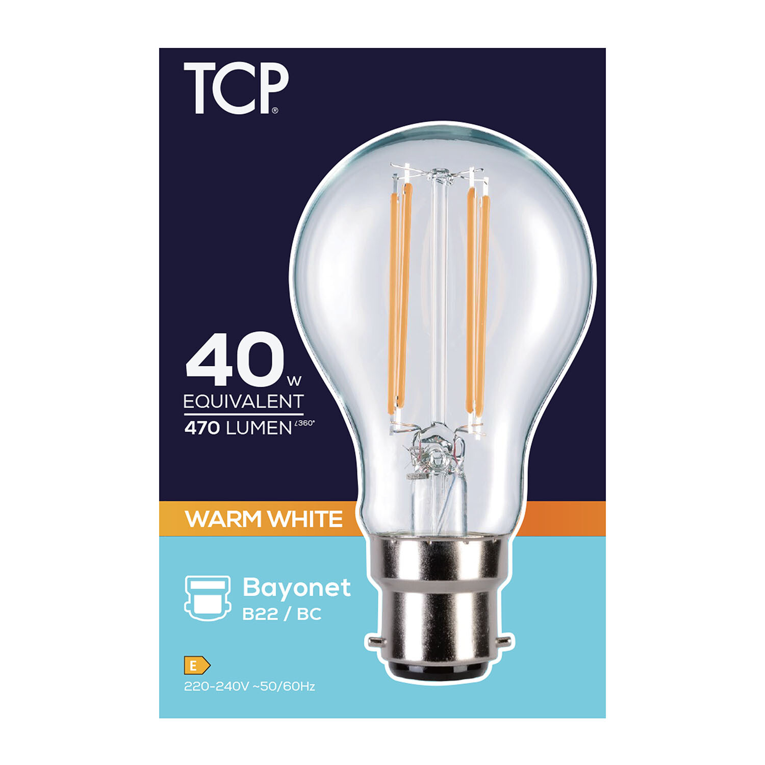 TCP FIL Classic 470L B22 Warm White Bulb - Warm White Image 2