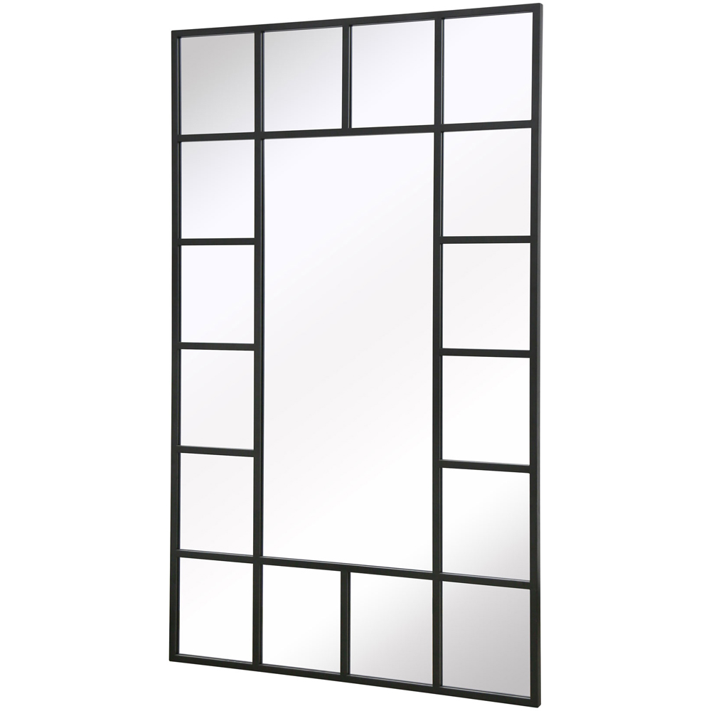 MirrorOutlet The Genestra Black Modern Wall and Leaner Garden Mirror 180 x 110cm Image 3