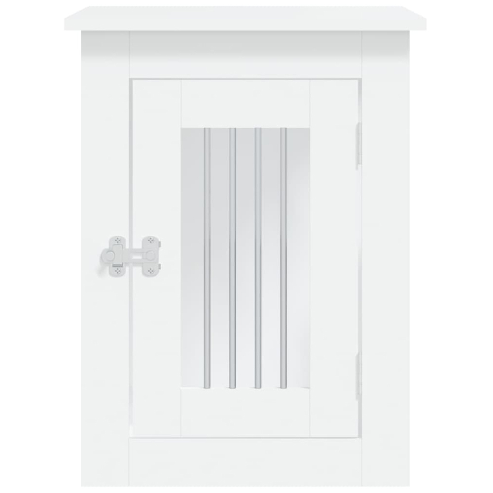 vidaXL White Dog Crate Furniture 45 x 62 x 59cm Image 7
