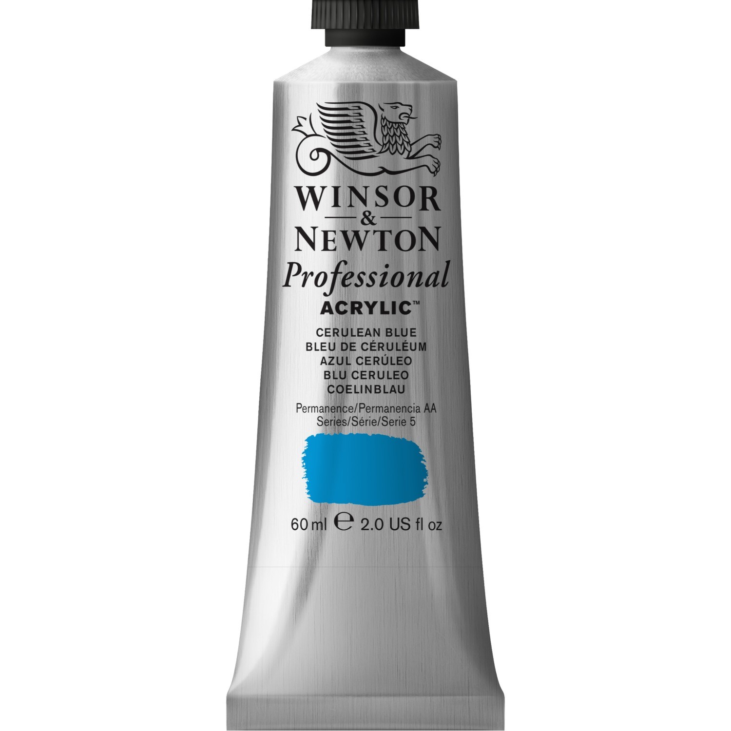 Winsor and Newton 60ml Professional Acrylic Paint - Cerulean Blue Image 1