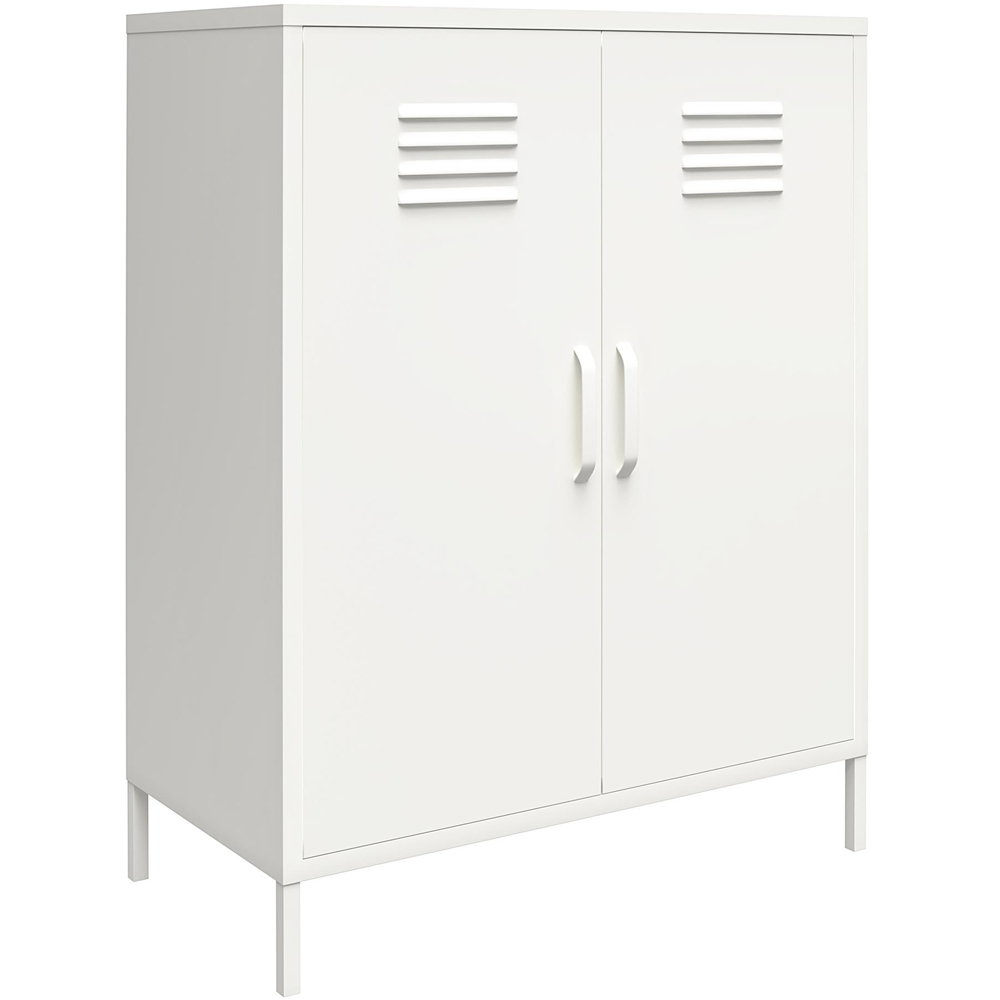 Dorel Mission District 2 Door Soft White Freestanding Storage Cabinet Image 2