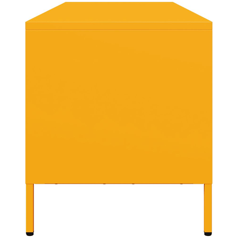 vidaXL 4 Drawer 4 Shelf Mustard Yellow Cold-Rolled Steel TV Cabinet Image 6