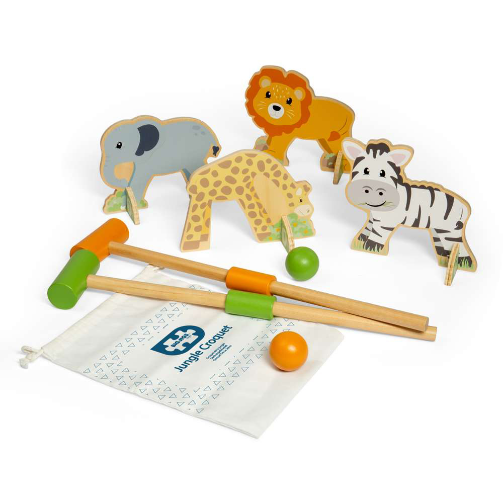 Bigjigs Toys Kids Jungle Croquet Animal Themed Game Image 3