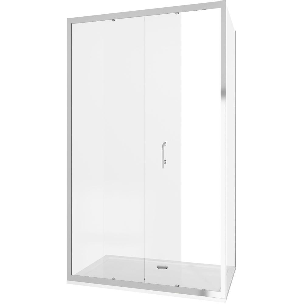 Stech Homes Sliding Shower Door with Side Panel and Shower Tray 1700 x 1850mm Image 1