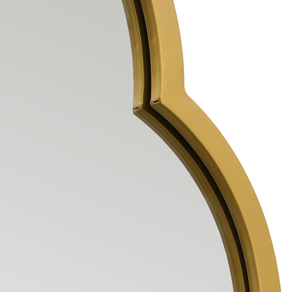MirrorOutlet The Duplici Gold Metal Double Arched Oval Outdoor Garden Wall Mirror 150 x 52cm Image 6