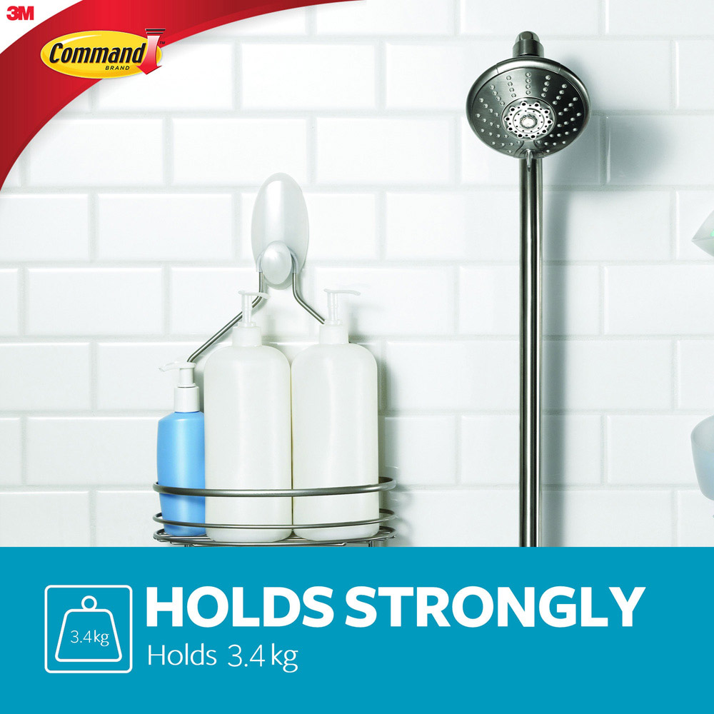 Command White Self Adhesive Shower Caddy Hanger Wilko