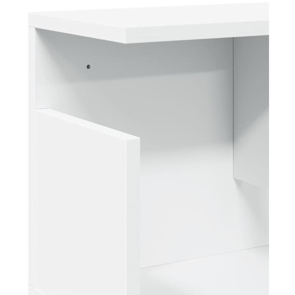 vidaXL 2 Shelf White Wall Cabinet Image 6
