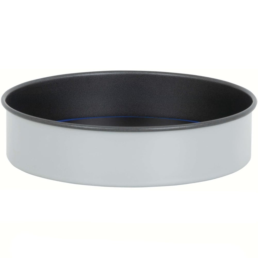 Wham PushPan 18cm Light Grey and Pewter Shallow Tin Image 1
