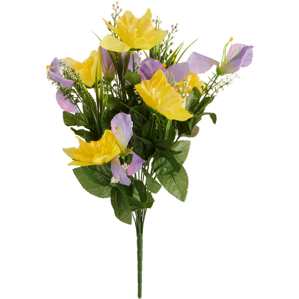 Wilko Lime and Cream Mix Extra Large Lily and Peony Bunch Artificial Flower Image 2