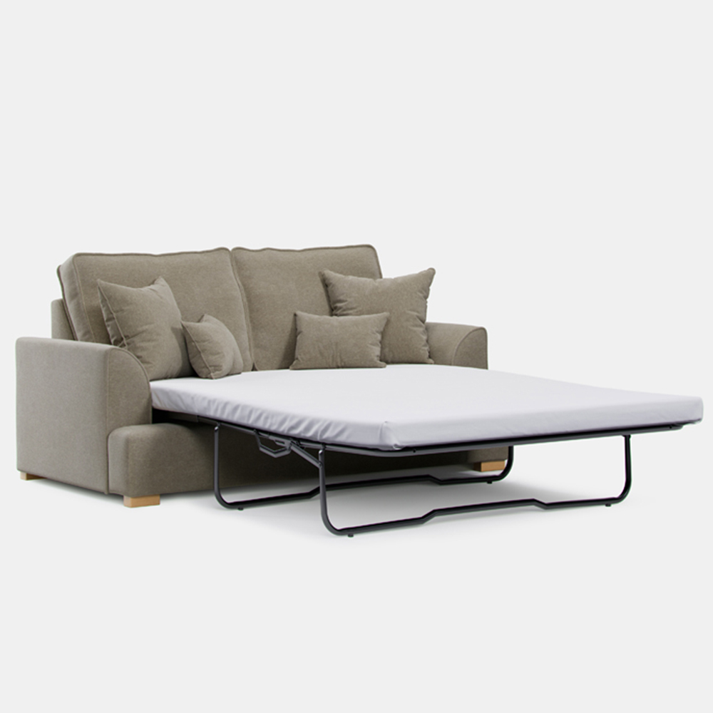 Alba City 2 Seater Fossil Fabric Sofa Bed Image 2