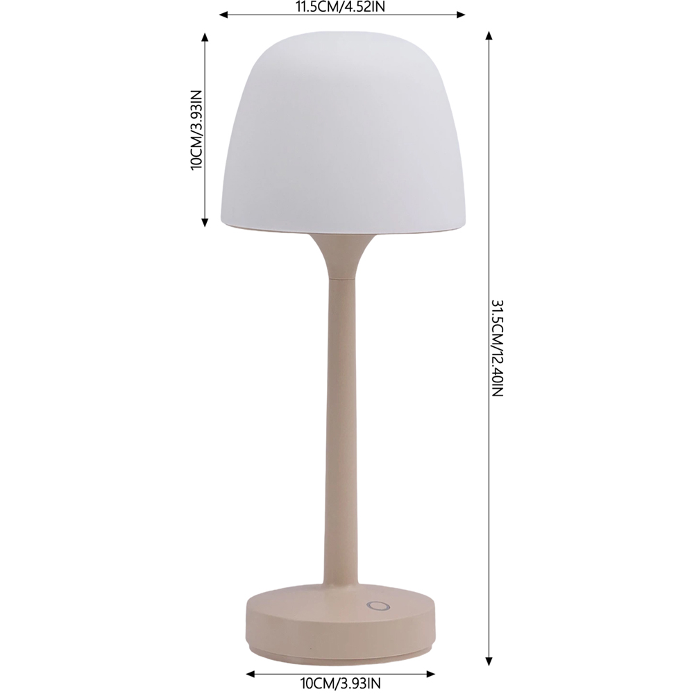 Living and Home White Ocean Wave RGB Rechargeable Table Lamp Image 8