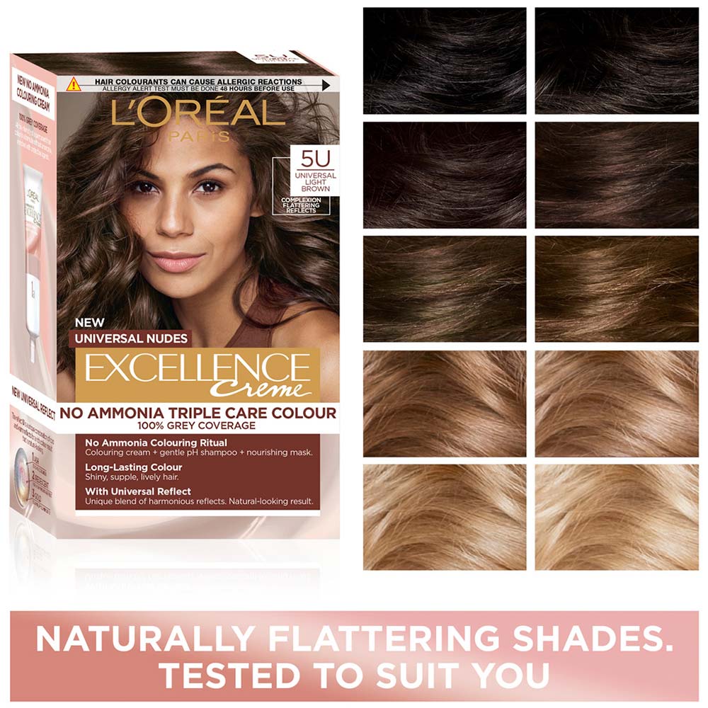 L'Oreal Paris Universal Nudes Excellence 2U Universal Darkest Brown Permanent Hair Dye Image 3