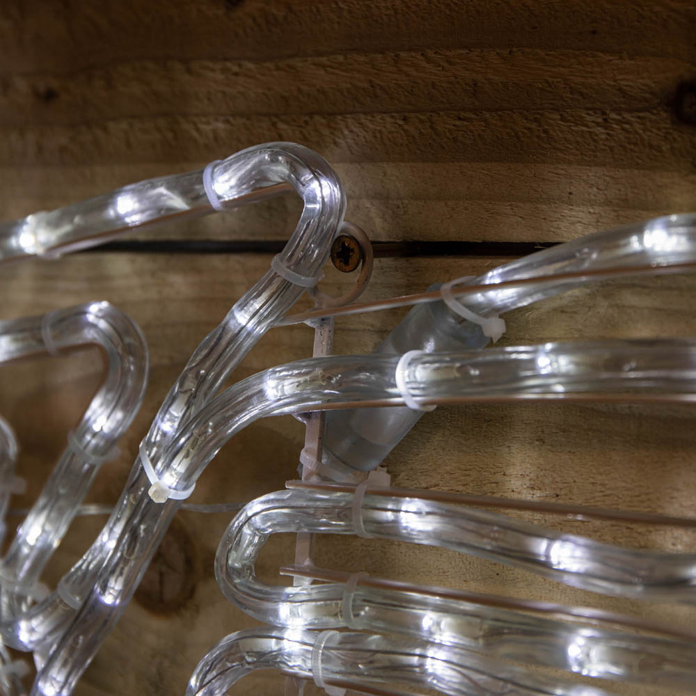 Samuel Alexander White LED Hanging Christmas Star Rope Light 118 x 46cm Image 6