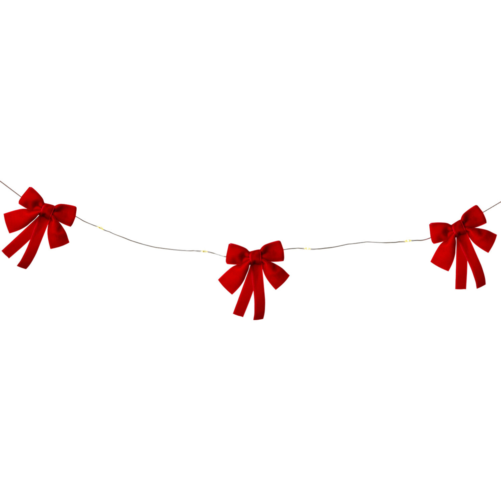 20 LED Bow String Light Red Image 4