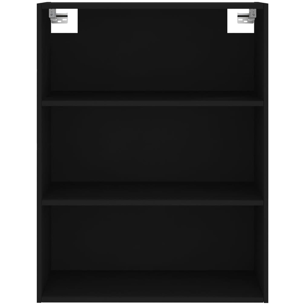 vidaXL Single Door 3 Drawer 5 Shelf Black Highboard Image 6