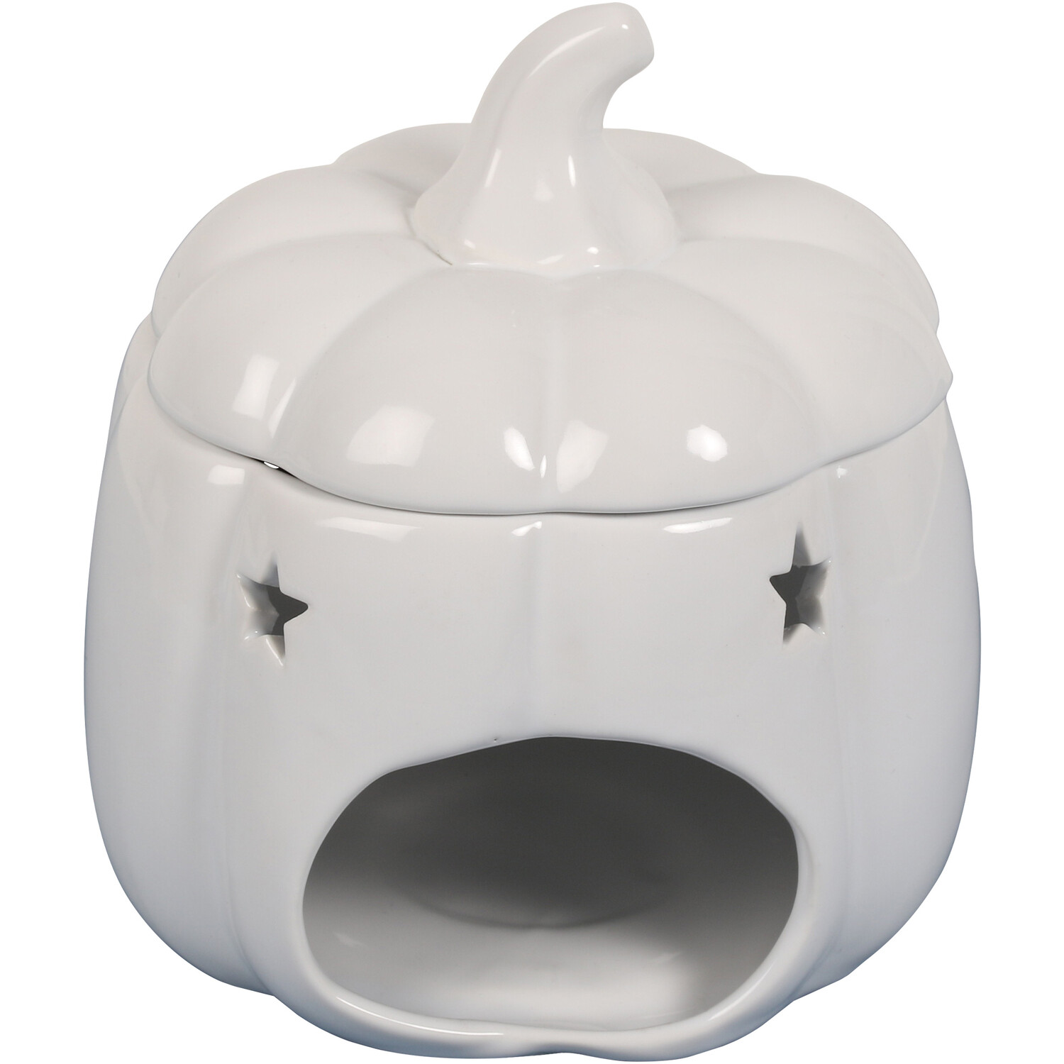 Pumpkin Tealight Holder - White Image 1