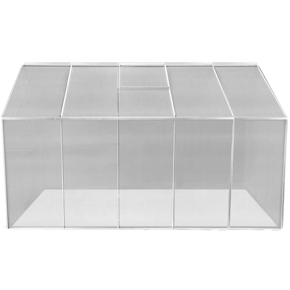MonsterShop Silver Polycarbonate 6 x 10ft Greenhouse Image 4