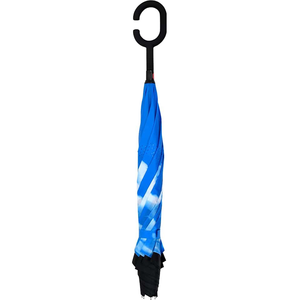 Walplus Black Inverted Foldable Umbrella with C Handle 108cm Image 3