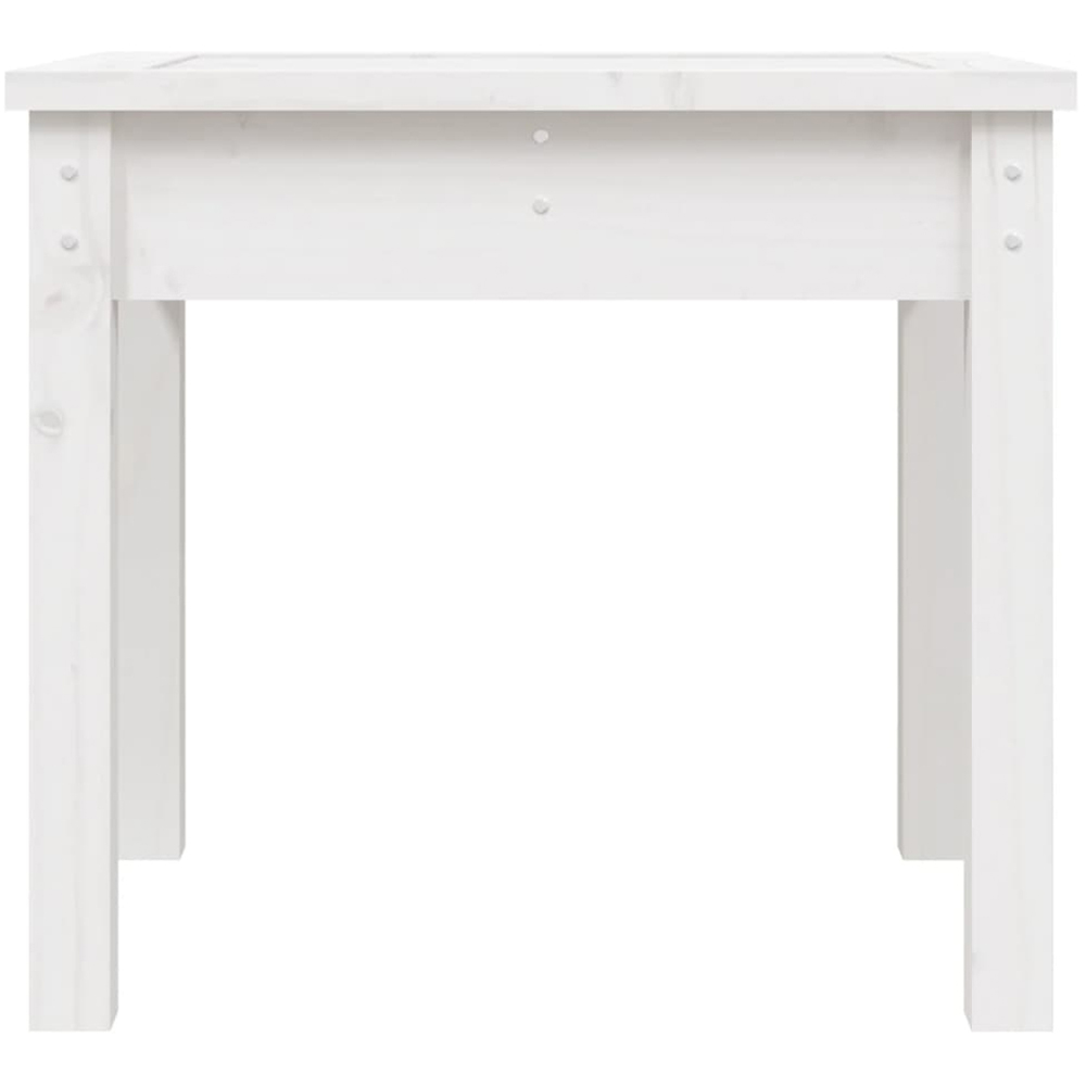 vidaXL White Solid Pine Wood Slatted Garden Bench 50 x 44 x 45cm Image 3
