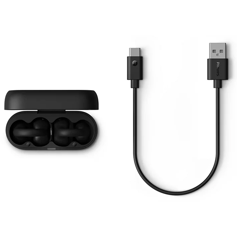 Philips TAQ2000 Black Ear Cuff Style True Wireless Open Ear Multipoint Earbuds Image 7