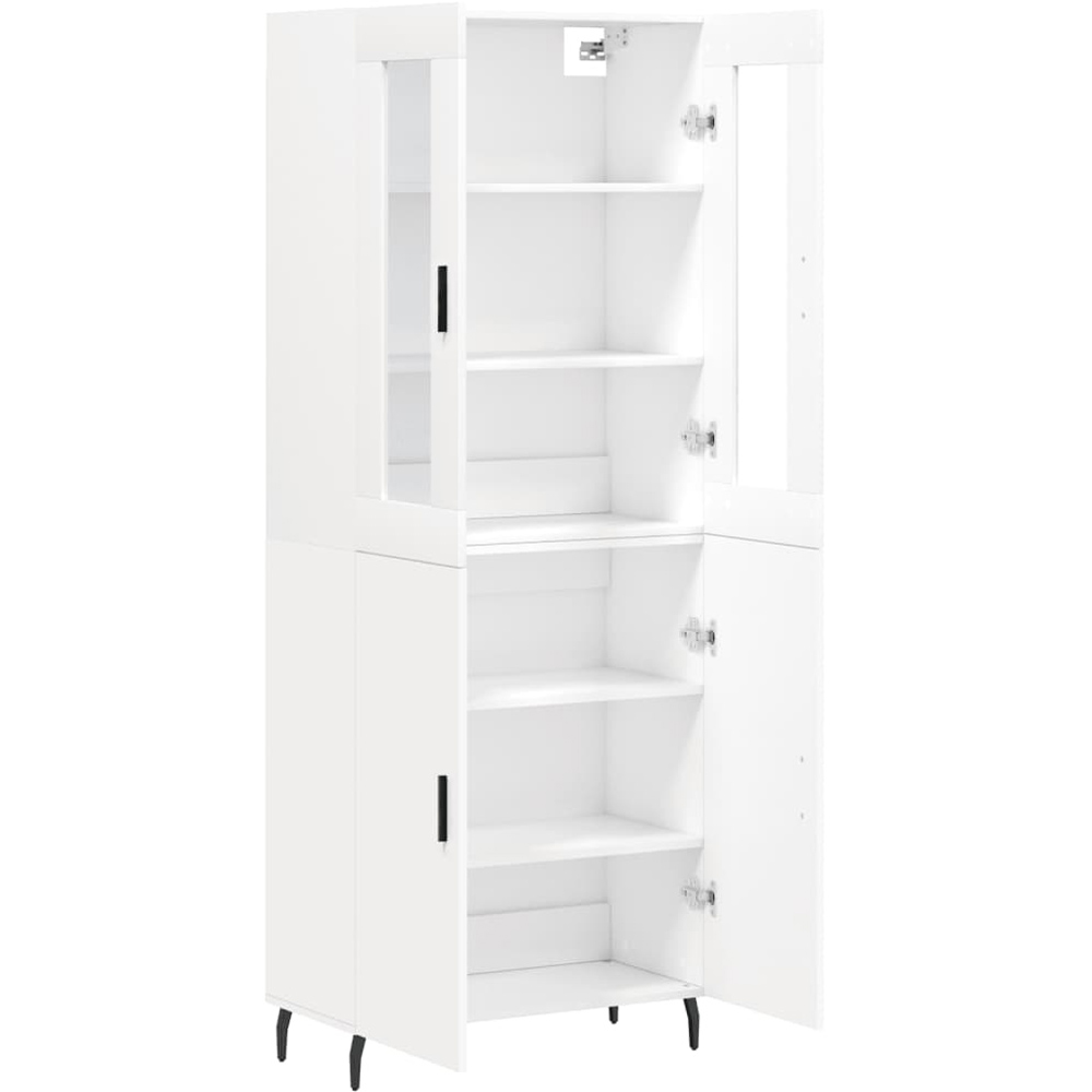 vidaXL 4 Door White Highboard Image 4