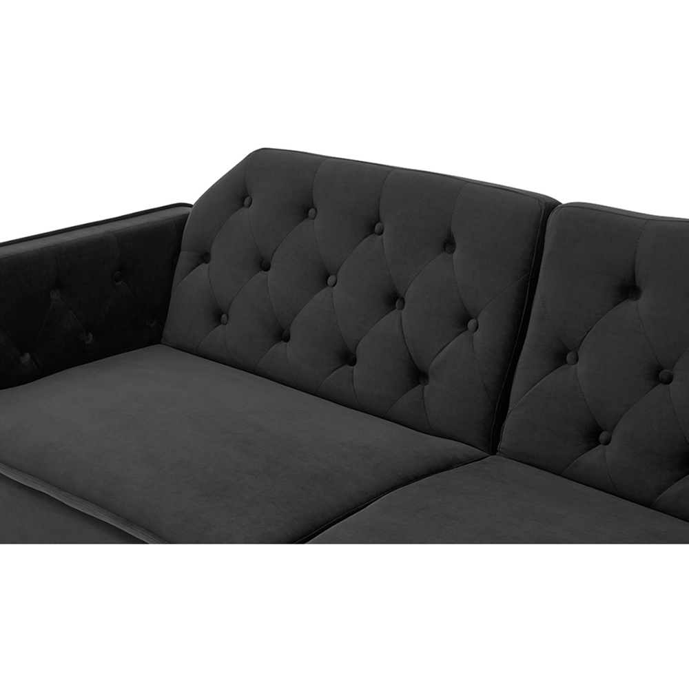 Home Detail Whitby 2 Seater Black Velvet Sofa Bed Image 8