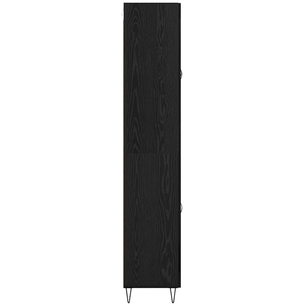 vidaXL 3 Door 3 Drawer Black Oak Sideboard Image 8