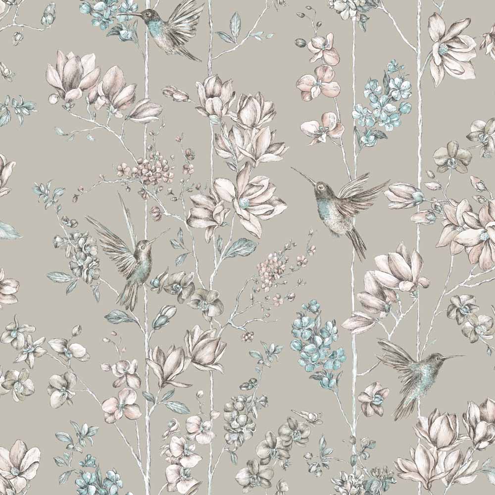 Holden Decor Charm Silver and Apricot Wallpaper Image 1