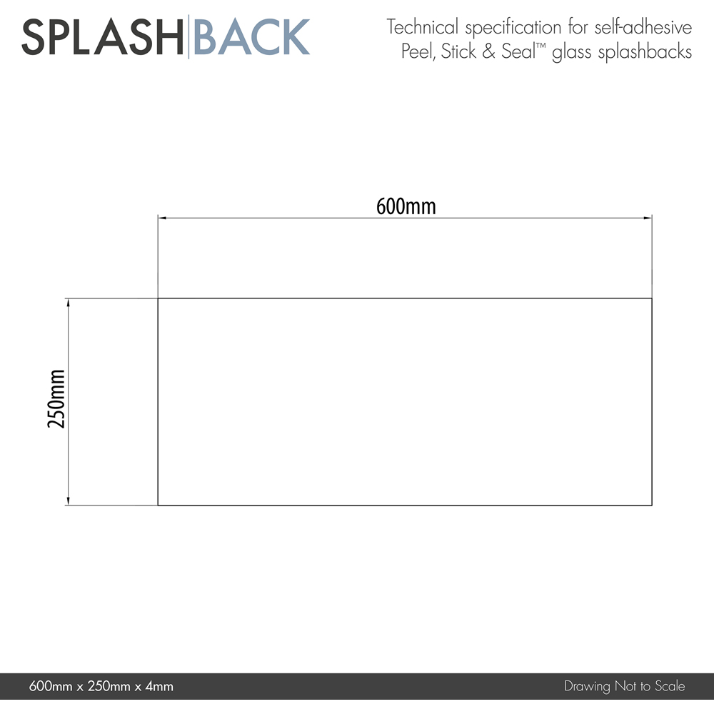 Carrara Marble Glass Bathroom Splashback 600 x 250 x 4mm Image 7