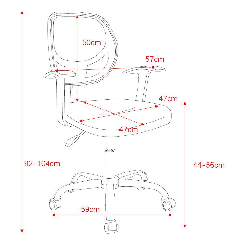 Loft Orange Mesh Swivel Home Office Chair Image 3