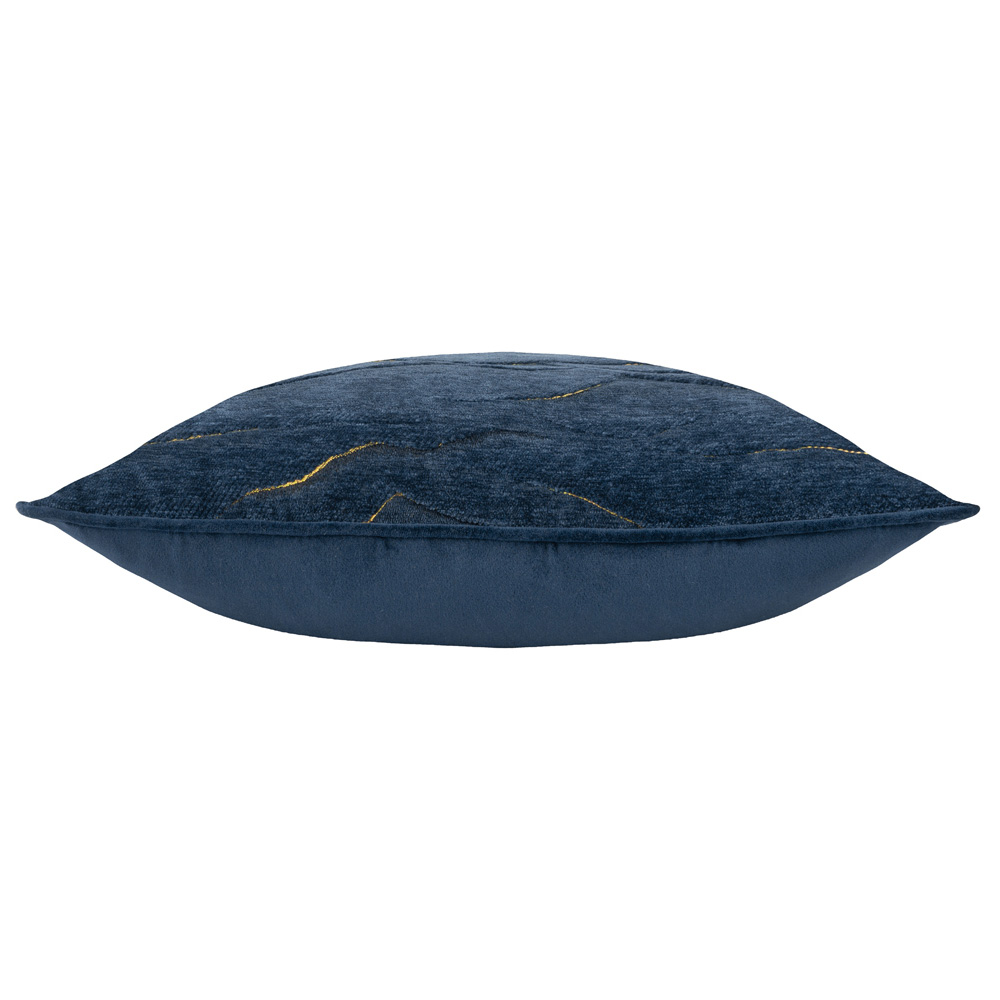Paoletti Stratus Navy Jacquard Cushion Image 4