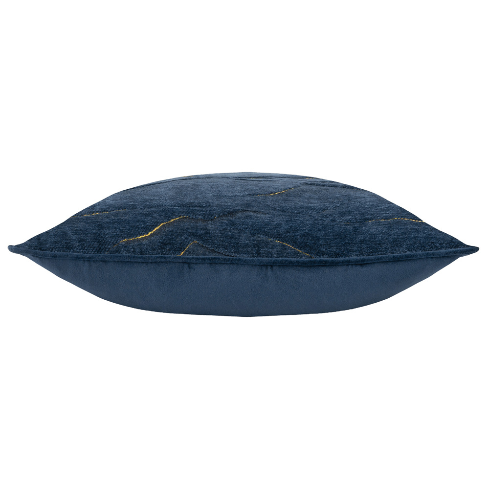 Paoletti Stratus Navy Jacquard Cushion Image 4