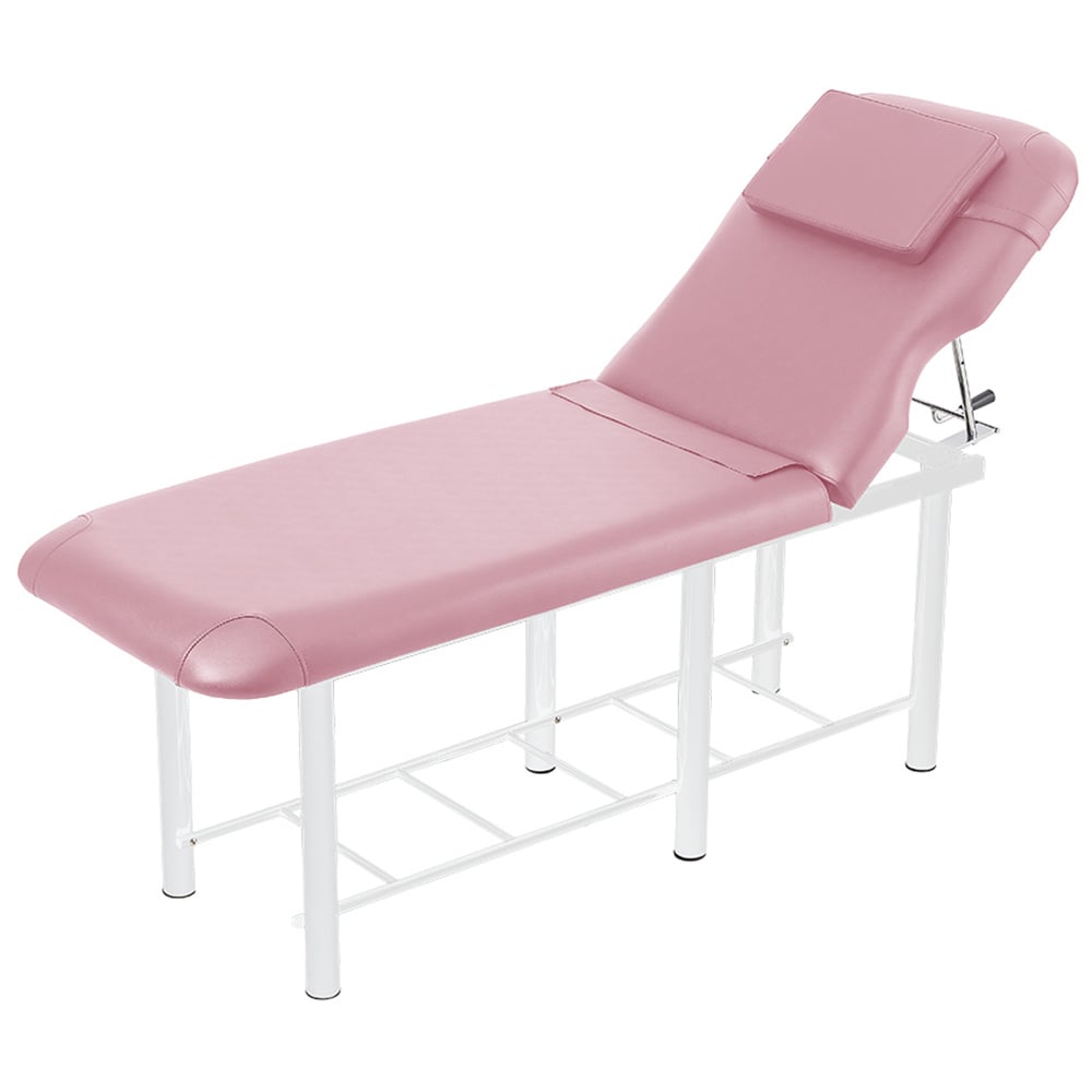 Living and Home Pink Adjustable Back Massage Bed with Storage Shelf Image 2