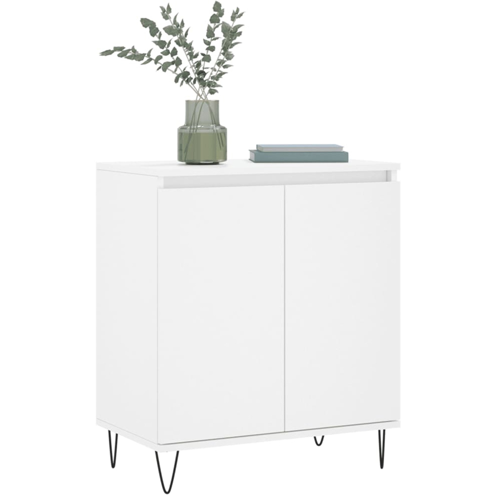 vidaXL 2 Door White Sideboard Image 3