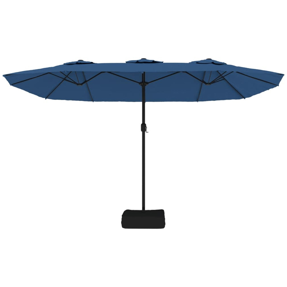 vidaXL Blue Double Head Parasol 4.5 x 2.6m Image 3