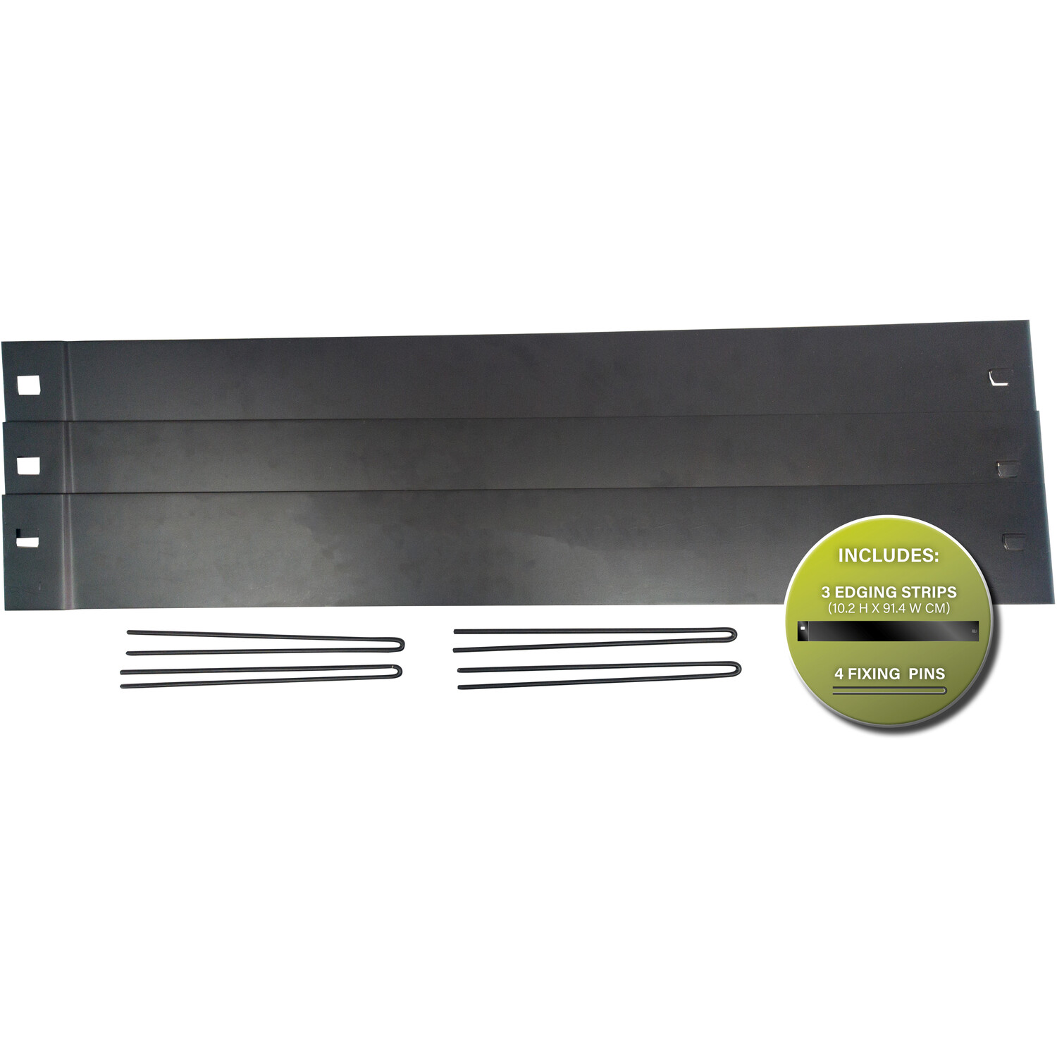 Metal Lawn Edge Kit Black Image 1