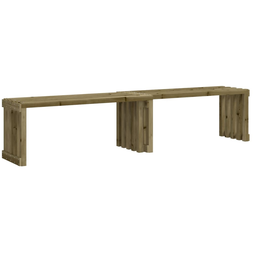 vidaXL Impregnated Solid Pine Wood Extendable Wooden Garden Bench Image 8